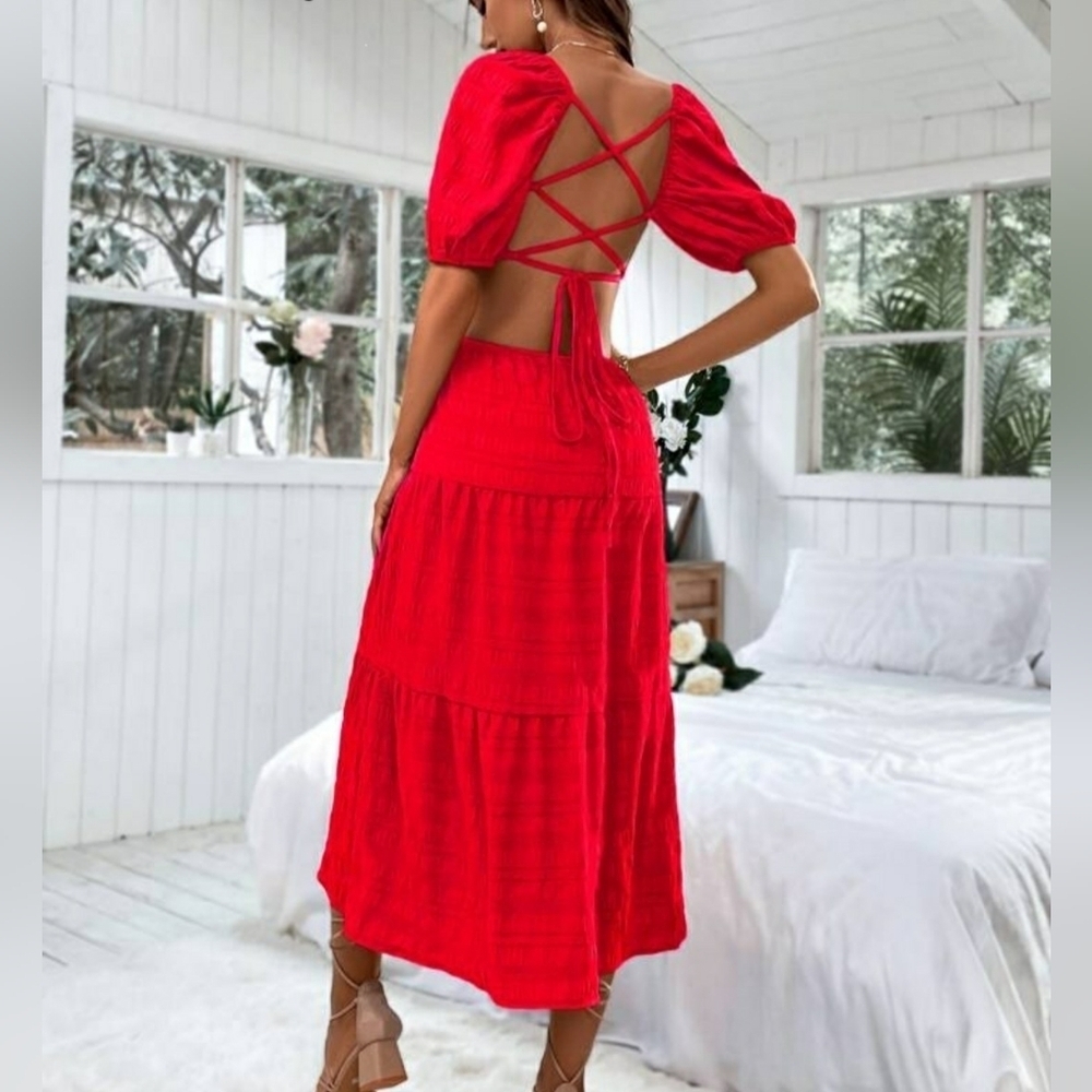 Shein Cut-Out Midi Dress - Picture 5 of 5